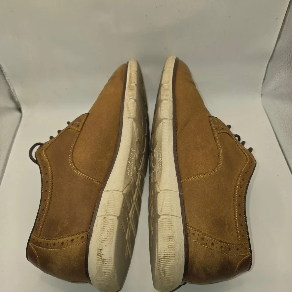 Johnston & Murphy Mens 9.5 M Brown Leather Lace Up Shoes 20-4906 Memory Foam